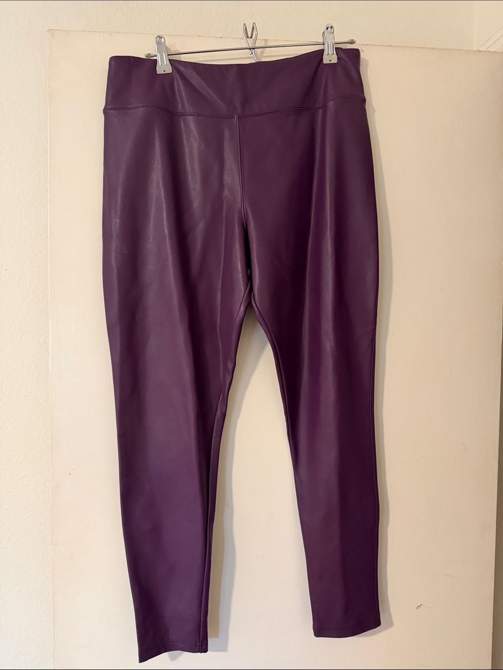 Nordstrom Faux-Leather Plum Leggings
